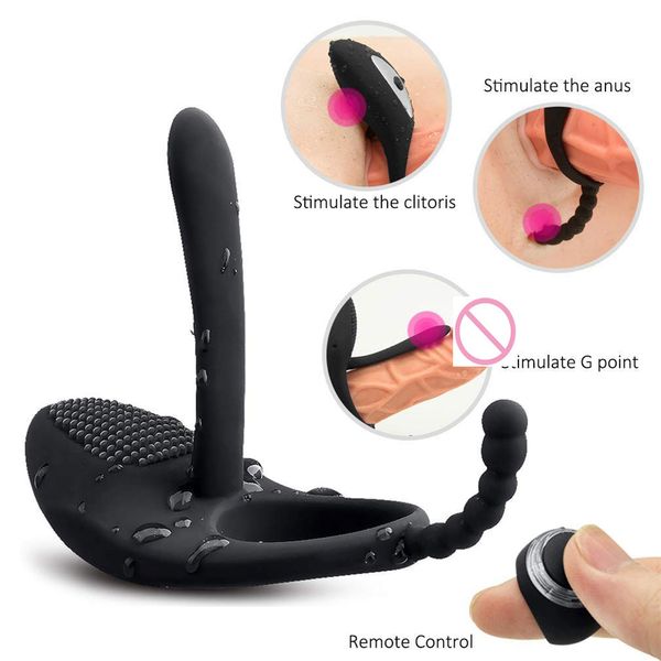 Vibrador por Homens, anal plug, Sex Toys, anel para Penis, vibrando Ring, retardar a ejaculação, dedo vibrador remoto, próstata massageador, Y200616