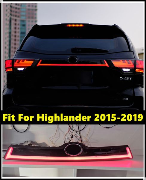 

led turn signal width light trunk rear lamp modified for highlander 2015-2019