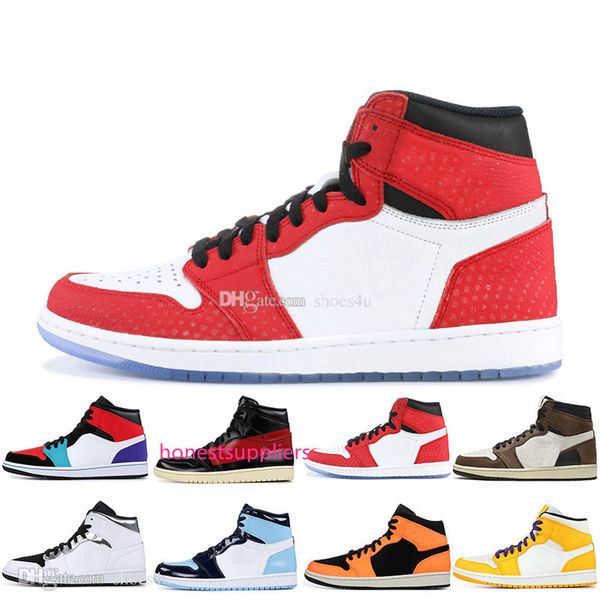 

1 high og travis scotts basketball shoes spiderman lakers unc 1s 3 mens homage to home royal blue men sport designer sneakers trainers