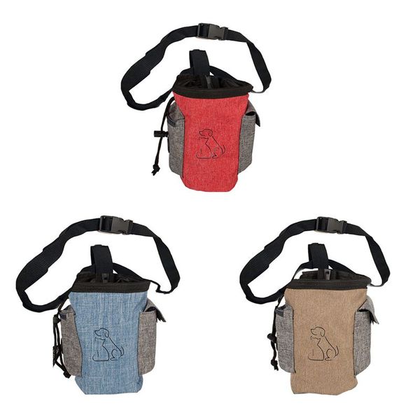 

portable detachable pup puppy snack reward waist bag pet dog treat pouch dog obedience agility training treat bags feed pocket