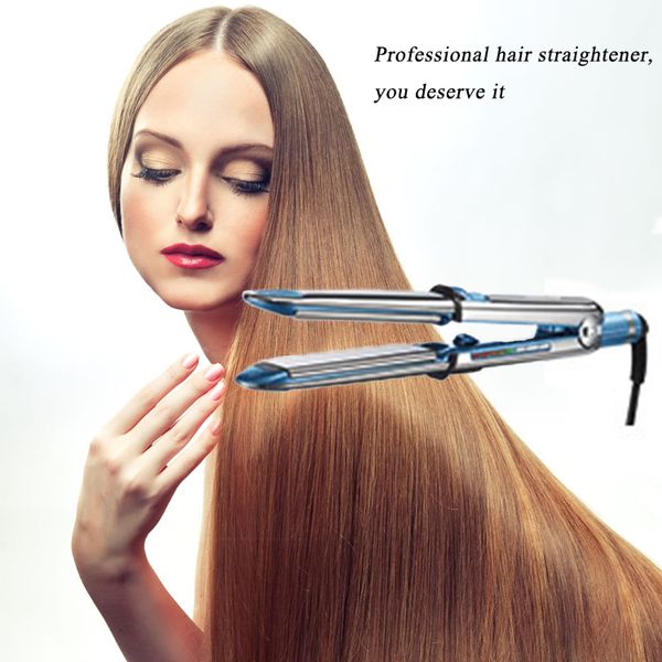 

2019 Flat Iron Ionic Hair Straightener Na-no Titanium Prima3000 Ionic Straightener, 1.25 Inch,1-1/4"