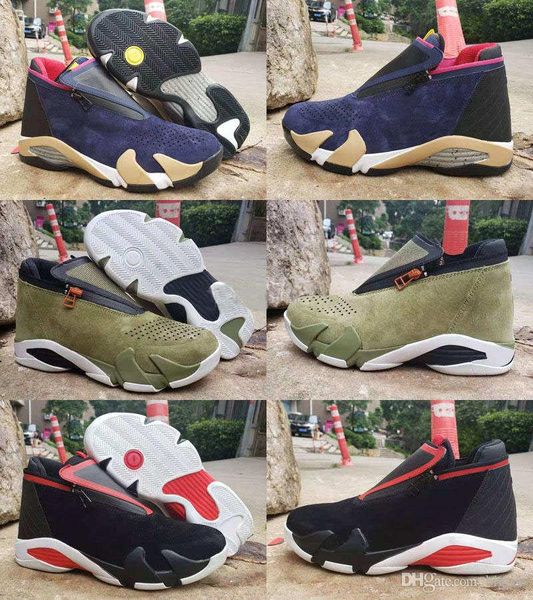 

2019 new 14 blue green black red mens basketball shoes 14s sports sneakers trainers designer zipper chaussures jumpman zapatos, White;red