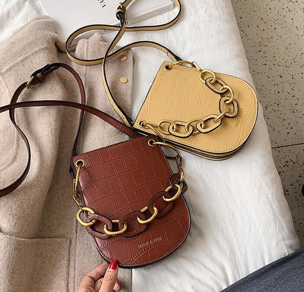 

женщины сумки плеча конструктора зерна ручки сумки класса люкс pu кожа crossbody сумка lady большие кошельки супер аллигатор saddle bag mini