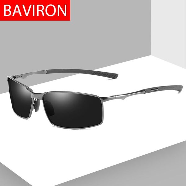 

baviron metal rectangle polarized sunglasses men brand drive sunglasses man vintage polariod sun glasses classic small, White;black