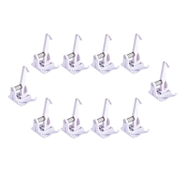 

10x child safety cabinet locks latches - kids baby proofing lock child proof drawer locks - adhesive,door spring lock