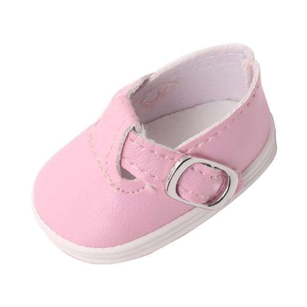 

fashion pu leather shoes w/ buckle for mell chan 14.5'' american doll dolls