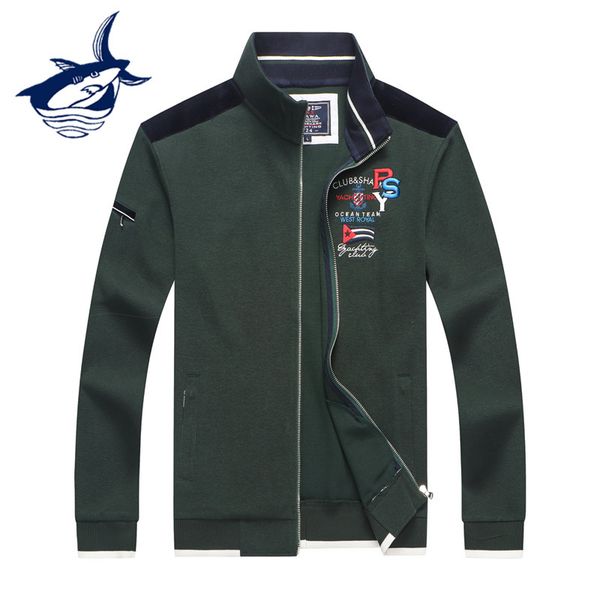 

european style original brand jacket men stand collar embroidery sweater coat men cardigan autumn men's jacket, Black;brown