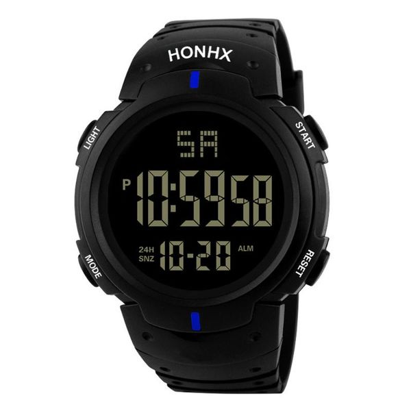

fashion men's led camping out digital quartz sport date watch, Slivery;brown
