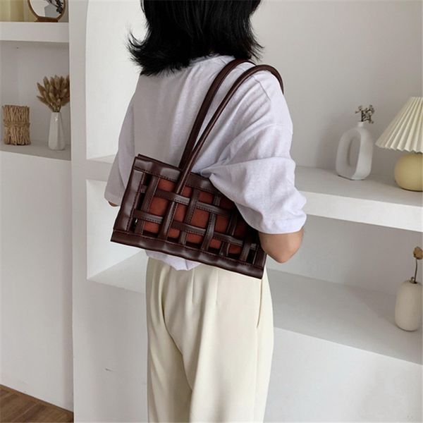 

woman's bag original design handbag 2020 new fashion woven shoulder messenger bag joker texture square