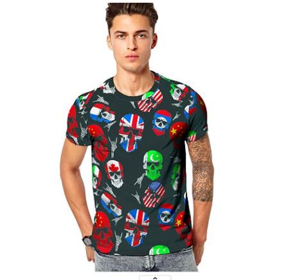 

мужская мода бренд футболка европейский и американский тренд бренд дизайн уличный стиль печати повседневная футболка с короткими рукавами, White;black