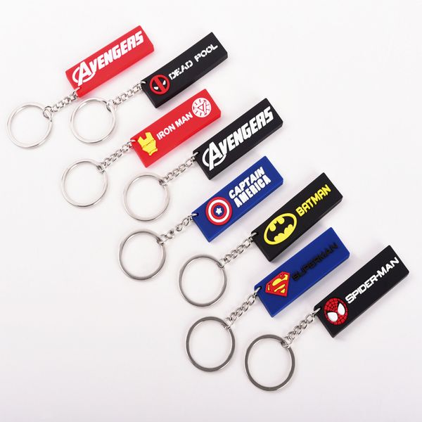 

marvel keychain destroy key chain us captain tide brand bag pendant small gift, Silver