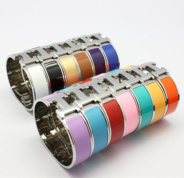 

316l титан стал панк браслет в 18ммах ширина с эмалью красочным для мужчин и женщин браслет в размере 6,2 * 4.6cm подарок ювелирных изделий, Black