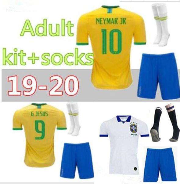 

2019 2020 brazil soccer jersey full kits 2019 2020 brasil firmino marcelo g.jesus p.coutinho soccer jerseys kits +socks, Black