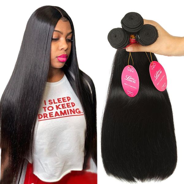 Brazilian Straight Virgin Hair Weave Bundles Grade 8a Unprocessed