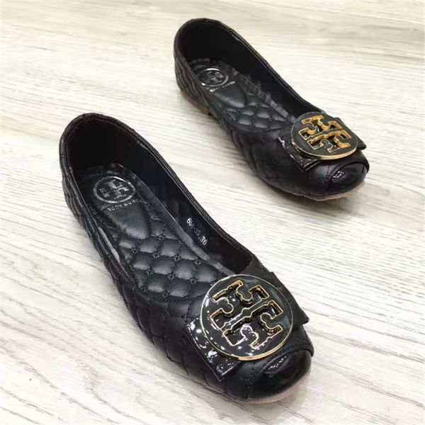 

designer women ballet loafers shoes luxury genuine leather metal buckle woman soft bottom flat sandal classic boat shoes q-7, Blue;gray