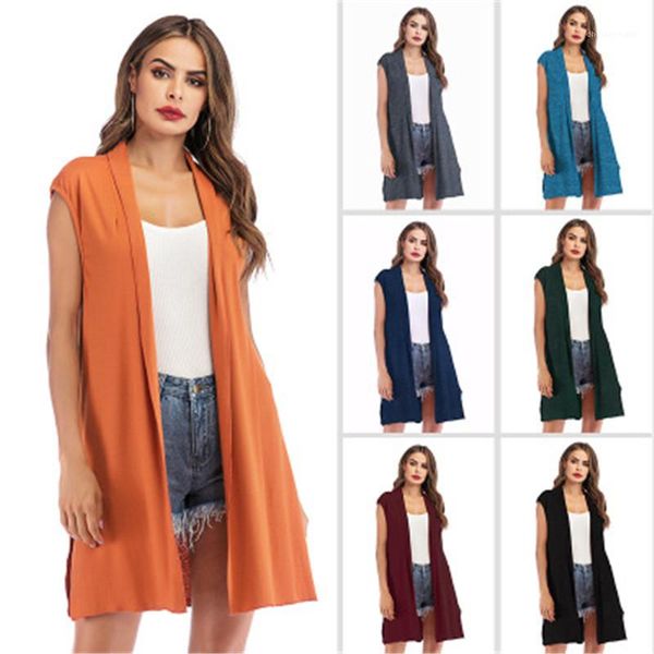 

женщины жилет без рукавов плащи осень модельера тонкий пальто новые вскользь женщины сплошной цвет неравномерность верхняя одежда, Tan;black