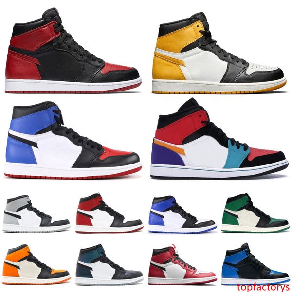 

mens 1 og basketball shoes mens 2019 black toe game royal banned unc 1s 3 designer trainers sneakers size 40-46