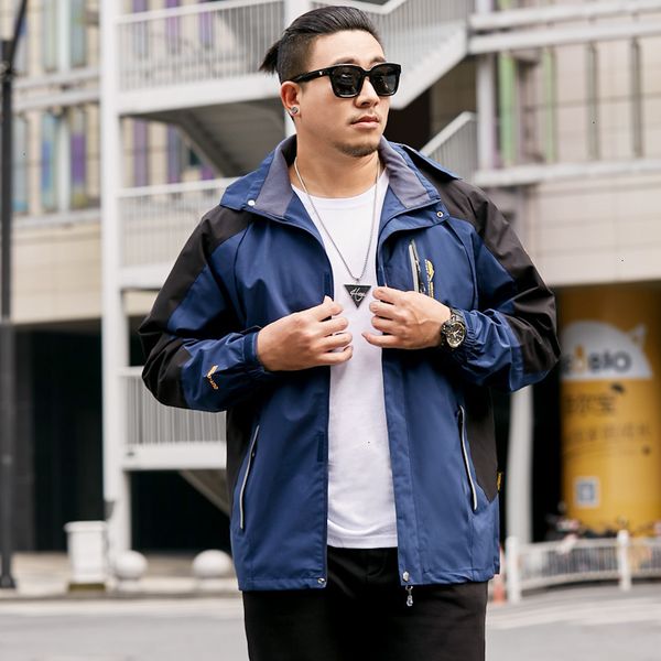 

new plus size 10xl 9xl 8xl waterproof winter jacket men warm 2 in 1 parkas windproof detachable hood thicken winter coat, Black