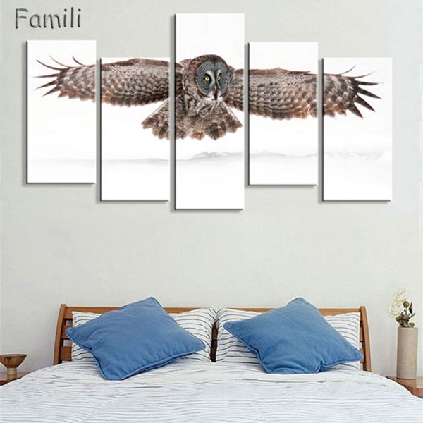 

5Pcs/sets Animal Canvas Painting Birds and Flowers Wall Sticker Pictures All Art Decoration Picture No Frame for Living Room