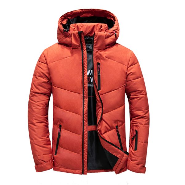 

2019 new winter men's down jacket stylish male down coat thick warm man clothing brand men's apparel thick warm coats 8187, Black