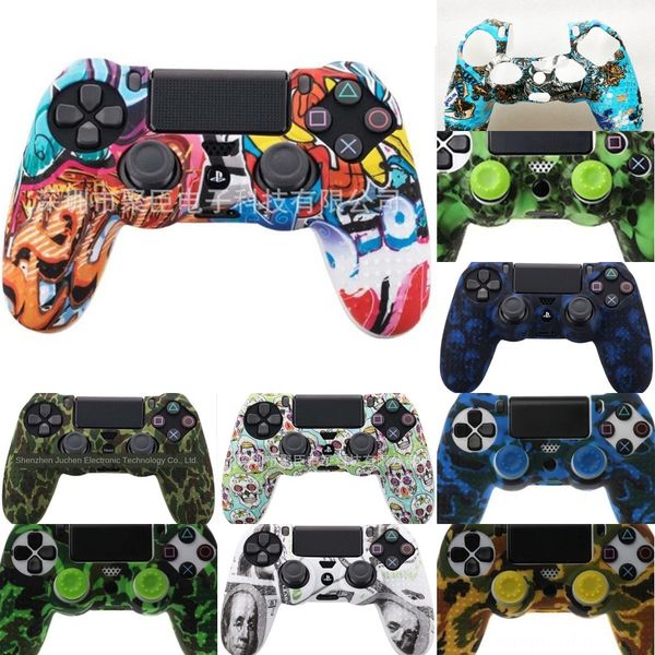 

ks9pt силиконовая резина корпус ручки кожи силикона мягкая ручка крышки кожи защитный чехол soft skin для playstation 4 ps4 контроллер 2 nac