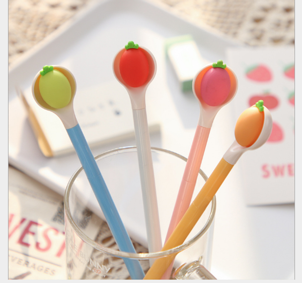 

0.5mm108pcs/lot gel pen cartoon silicone spoon needle neutral pen creative super cute students stationery writing suppliesgp831