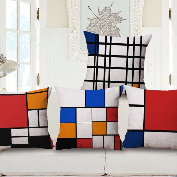 

northern europe concise geometry painting pillow furniture sofa cushion