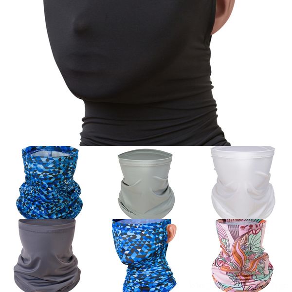 

wvrfk scarf half face mask 38 styles silk chiffon handkerchief outdoor windproof women face dust-proof sunshade masks scarf designer scarf 2, Black