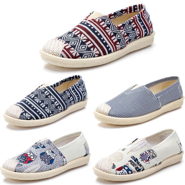 

new non-brand vintage women shoes slip on espadrilles chaussures flats casual canvas shoes classic loafers sneakers 35-40 style 3