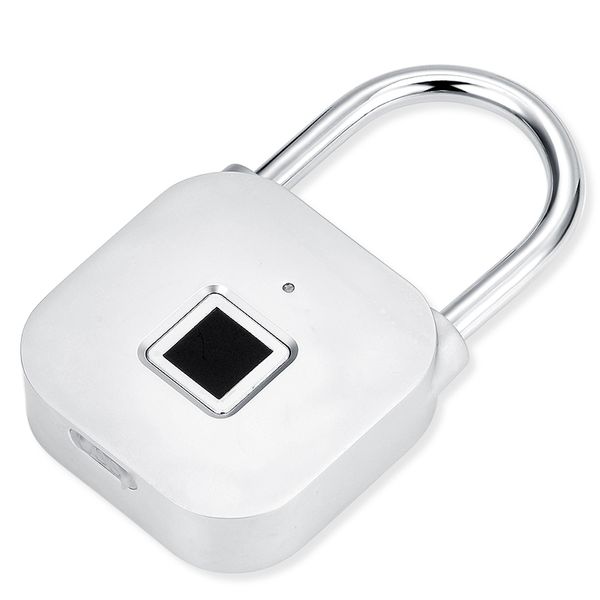 

usb rechargeable fingerprint smart padlock quick unlock zinc alloy door lock
