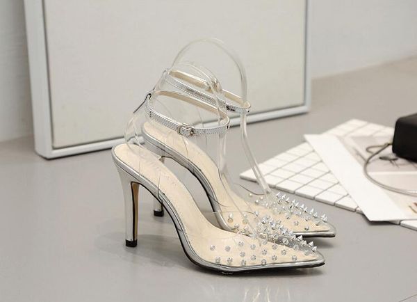 

2019 новый горный хрусталь высокие каблуки золушки обувь женщины насосы остроконечные ног женщина кристалл партии свадебная обувь, Black