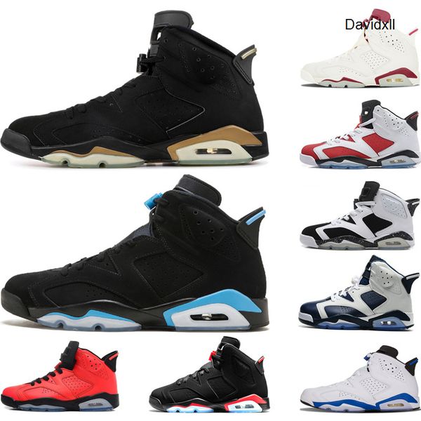 

sale men 6 6s dmp unc basketball shoes mens black white infrared black cat olympic oreo angry bull designer trainers sneakers 7-13