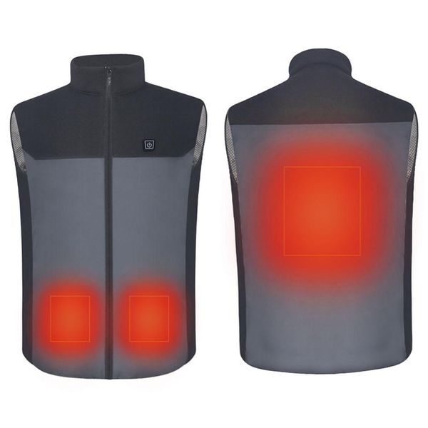

heating vest washable usb charging heating three-speed temperature warm vest outdoor camping hiking golf, Gray;blue