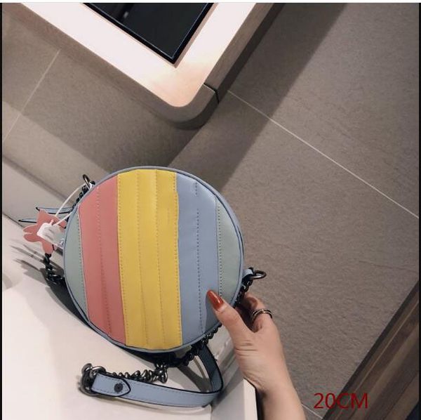

designer clutch rainbow-colored round style lady purse the new style lady purse is great for good quality women's fashion shoulder purs