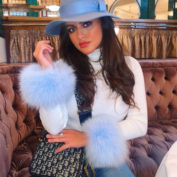 

white ribbed knitted long sleeve women tshirt elastic hight neck patchwork fluffy sleeve warm shirt soft slim elegant