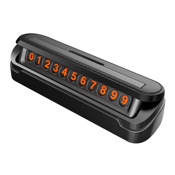 

phone number car parking number fake leather hidden car ornaments accessories drawer mobile card auto temporary switch interior