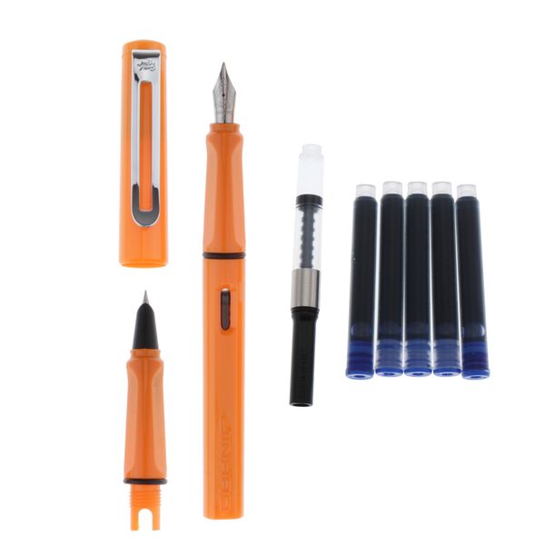 

creative posture of resin hard pen calligraphy pen two suits, Blue;orange