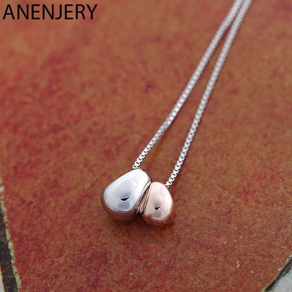 

simple water drop necklace for women 925 sterling silver necklaces chain choker gift
