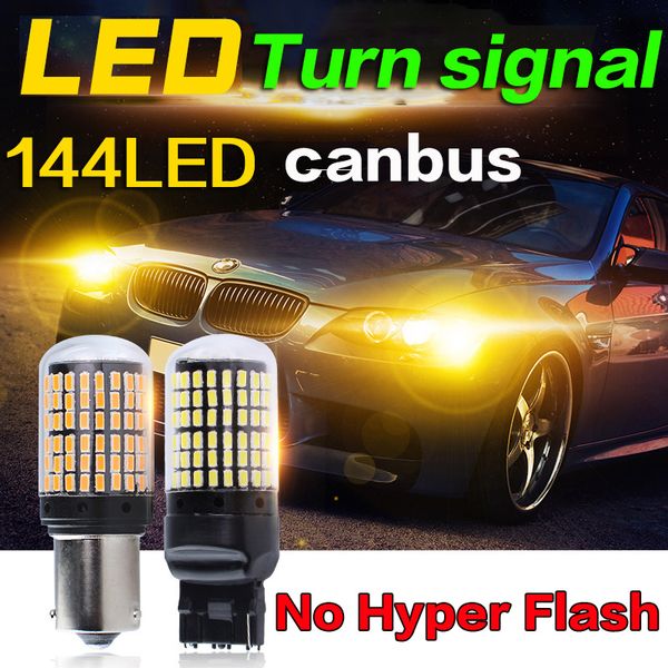 

quality upgrade] 2 pieces 144 lamp decoding led anti-flash 1156 p21w py21w t20 7440 7443 1157 constant current turn signals