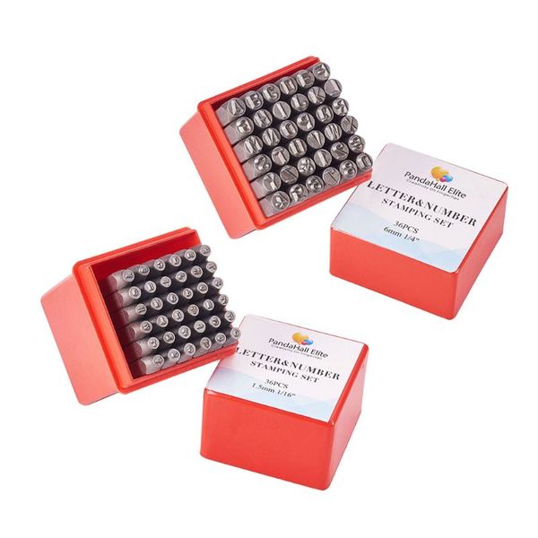 

36pcs steel metal punch letter number stamp stamping kit set with case perfect for imprinting metal plastic wood leather