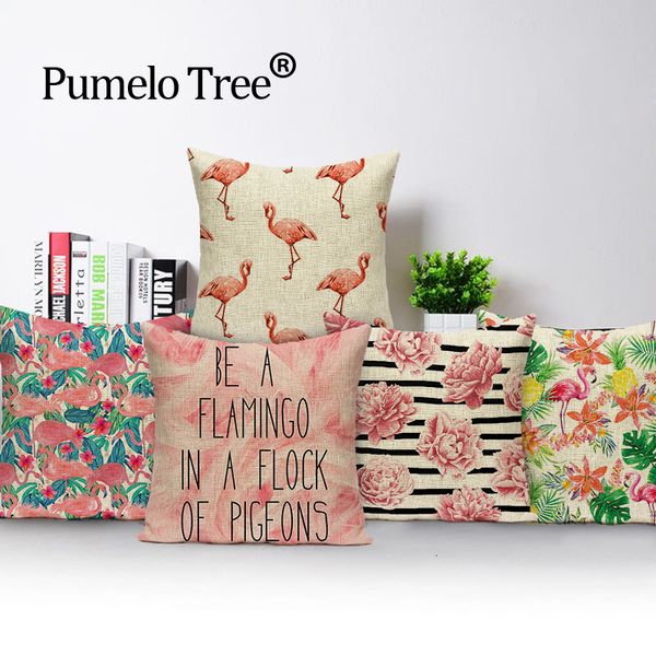 

розовый фламинго ткани наволочка автокресло обложка новая крышка подушки печать декоративные наволочки на заказ бросить подушки