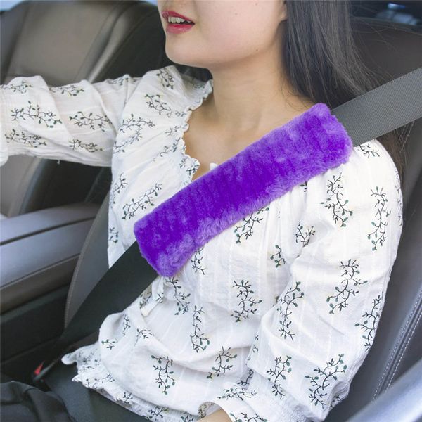 

2pcs soft автомобилей seatbelt обложка овчины ремень подушка pad ремень безопасности ремень крышка оплечье для автомобиля аксессуары
