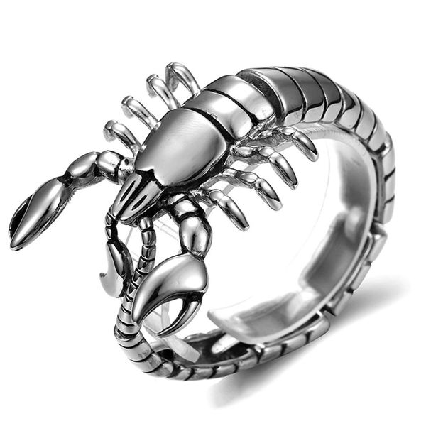 

personality stainless steel scorpio bracelet trend men's titanium steel a poison scorpion bracelet punk jewelry, Golden;silver