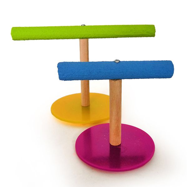 

1pcs frosted wooden stand parrot support funny parrot standing training balance support shelf birds toy sale