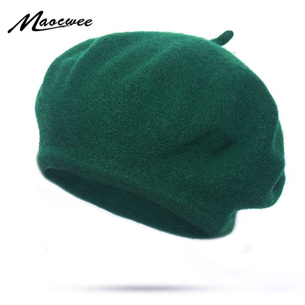 

2019 autumn winter faux wool solid color berets caps female bonnet women caps lady painter all matched warm walking hat, Blue;gray