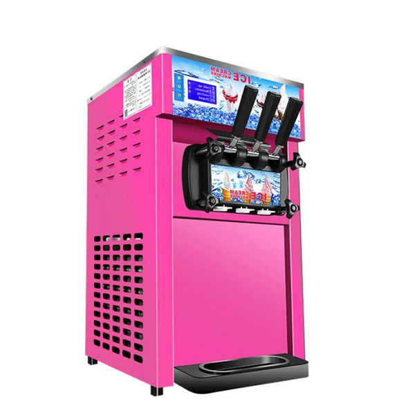 

qihang_three flavors commercial soft ice cream machine deskstainless steel electric sweet ice cream maker