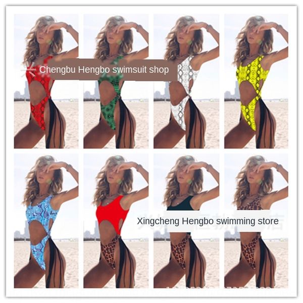 

hwxbr 2019 one-piece hollow steel ring tassel serpentine 2019 one-piece hollow steel ring tassel serpentine bikini swimsuit bikini, White;black