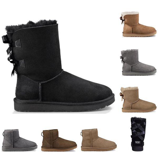 

with socksugg designer boots australia women girl classic snow boots bowtie ankle short bow fur boot for winter black chestnut navy