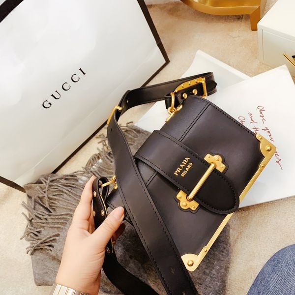

2020 brand fashion womens real leather classic prd micro cahier saffiano bags shoulder bags slung handbag luxury designer crossbody handbags
