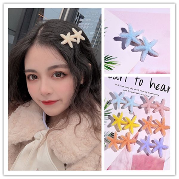 

клипы новая корея cute starfish кролик шарм волос для девочек мода кристалл блестящие barrettes головной убор заколки ободки аксессуары для, Golden;silver